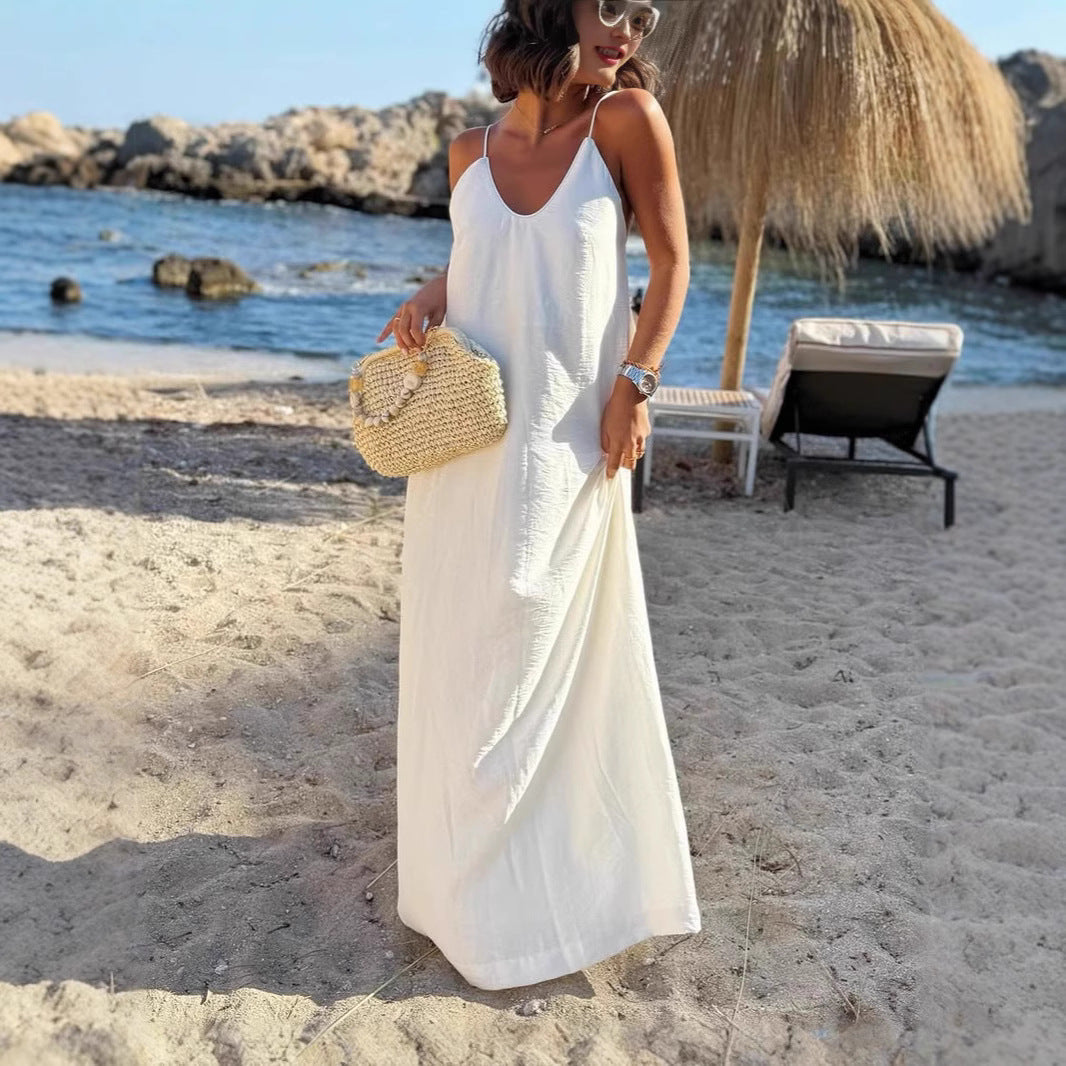 Damen Strandkleid mit Rückenausschnitt Drune
