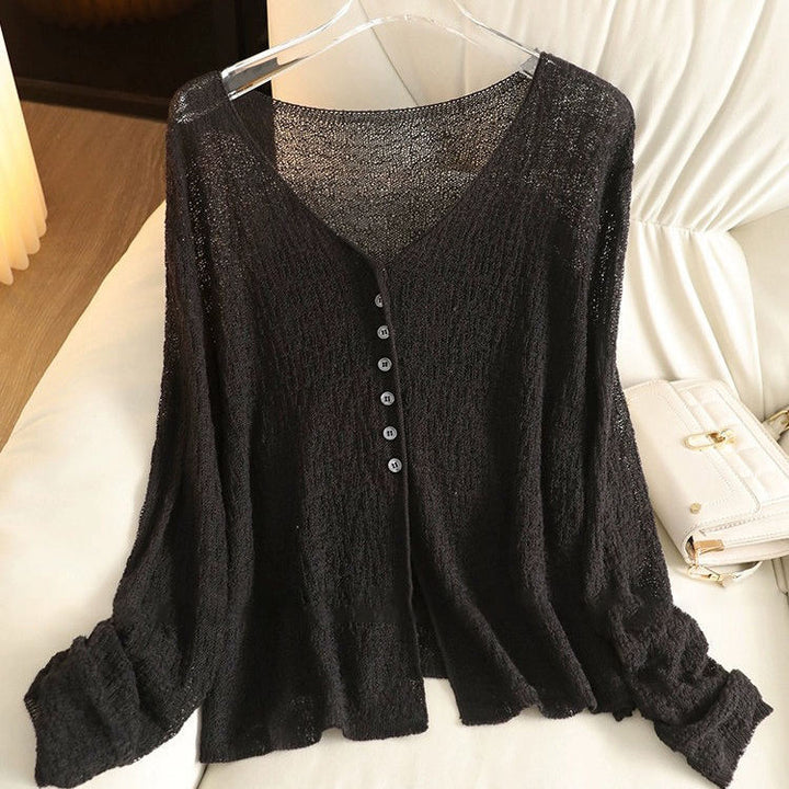 Damen Eleganter V-Ausschnitt Pullover Drune