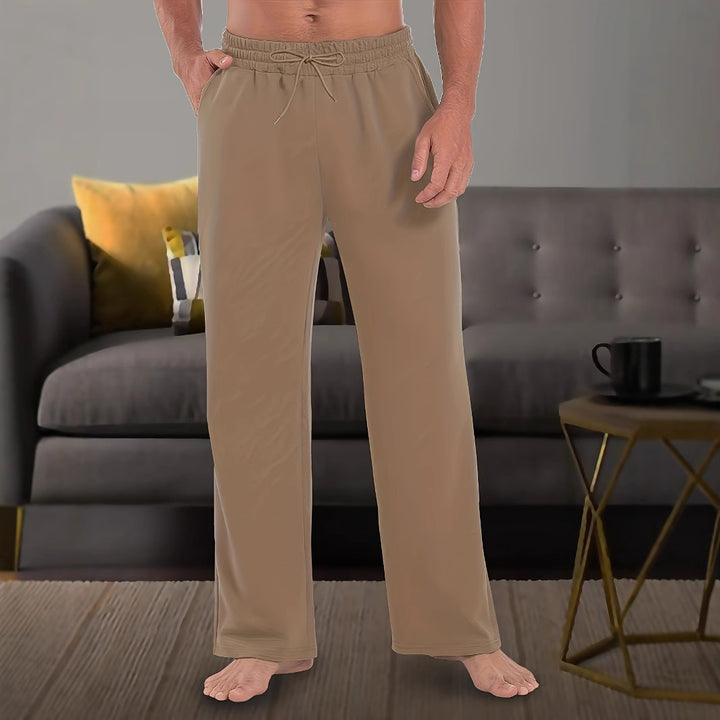 Herren Elastische Relax-Hose mit Kordelzug und weitem Bein Drune