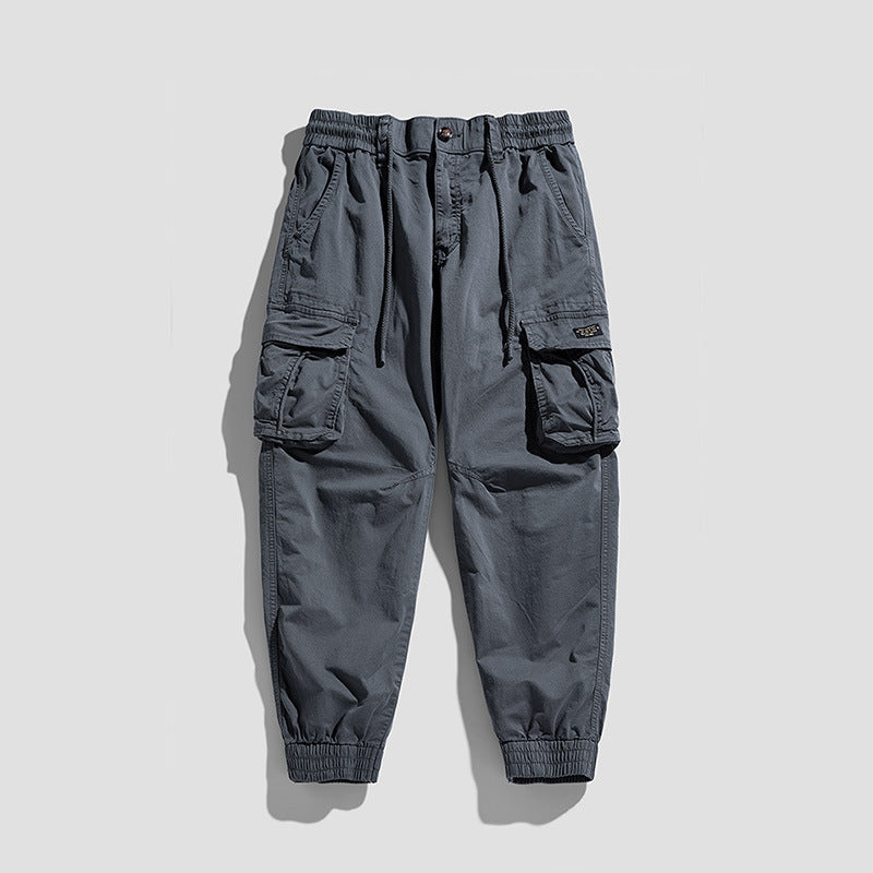 Herren Cargo-Joggerhose im Utility-Look mit elastischem Bund, Multifach‑Taschen und gerippten Knöcheln Drune