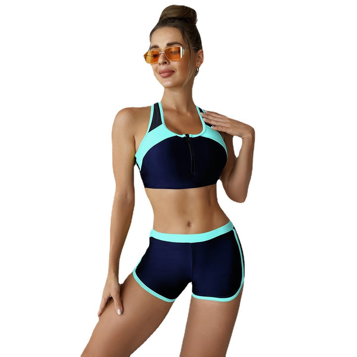Damen Sport-Bikini-Set mit funktionellem Reißverschluss und atmungsaktiven Einsätzen Drune