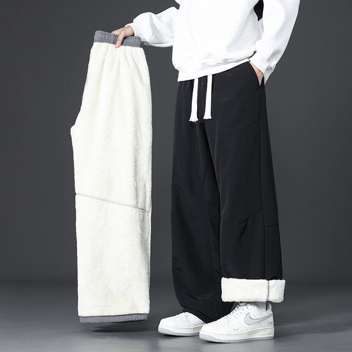 Herren Modische und Bequeme Jogginghose mit Fleece-Innenfutter
