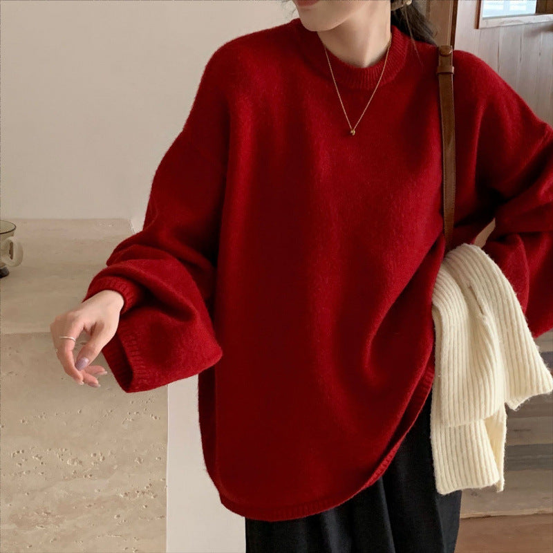 Damen Oversized Strickpullover mit weitem Schnitt und feinem Material Drune