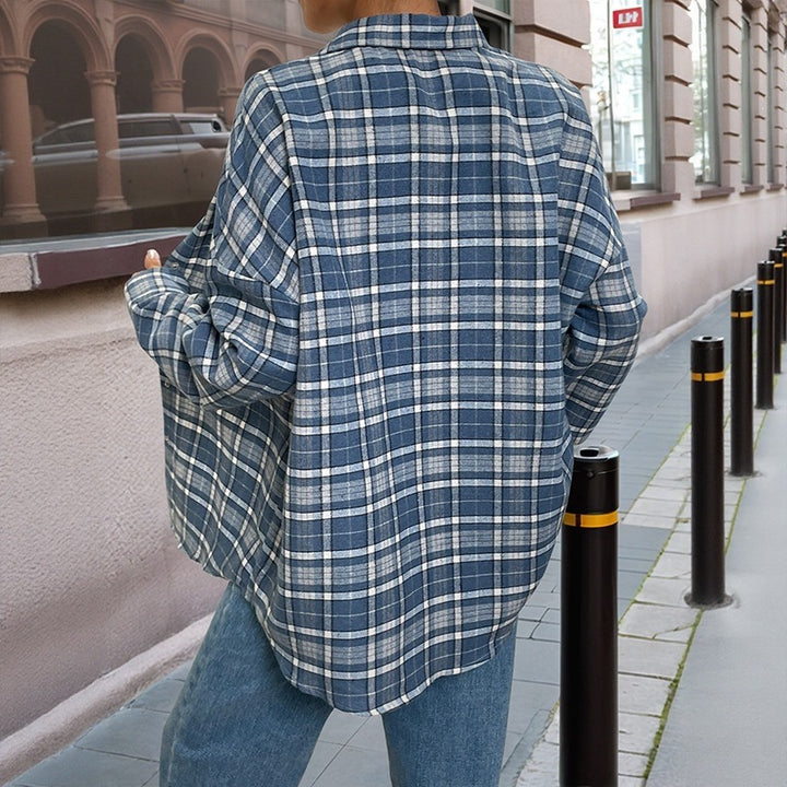 Damen Karierte Overshirt Drune