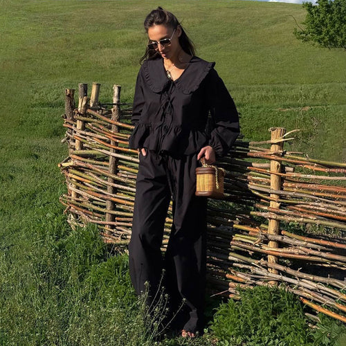Damen Verspielte Bluse mit Rüschen und Kordelzug Drune