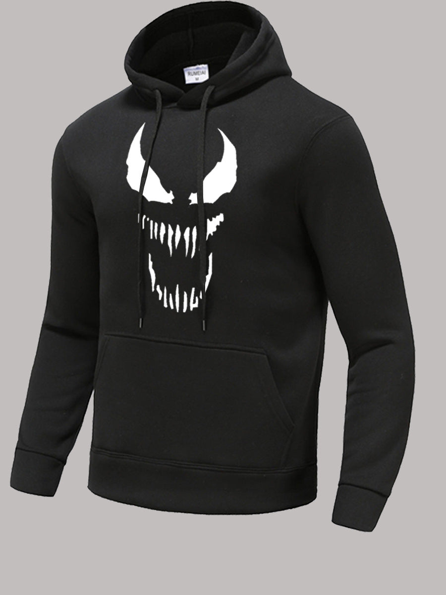 Herren Kapuzenpullover mit auffälligem Monster-Print Drune