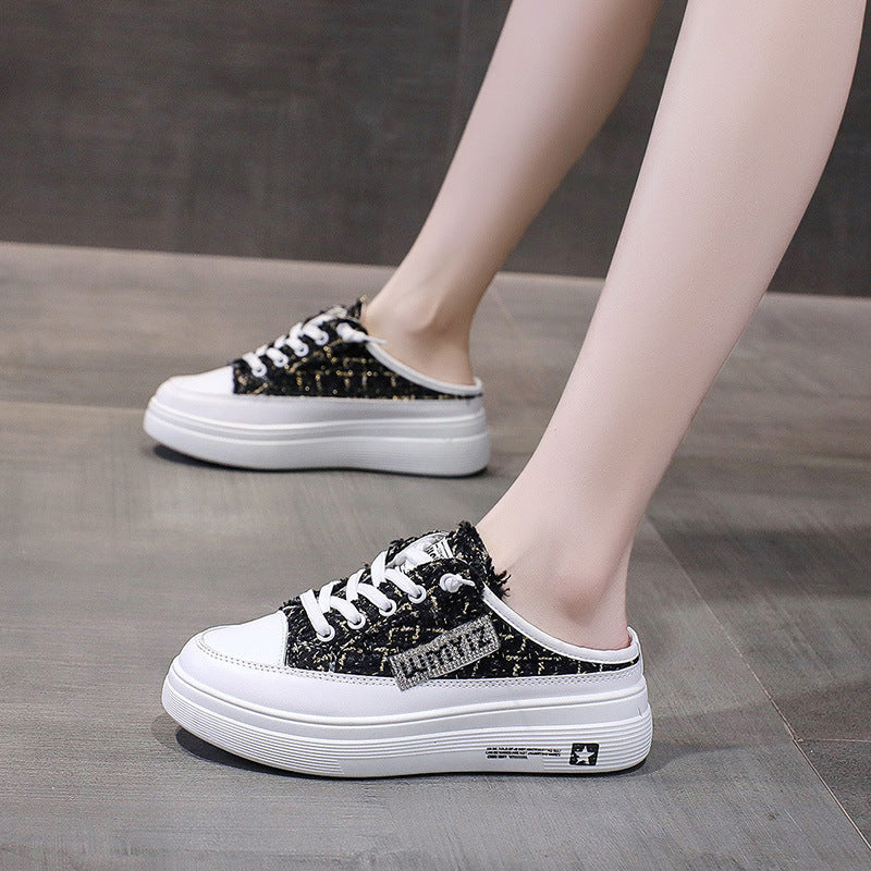 Damen Sportliche Sneaker mit modernem Schachbrettmuster und rutschfester Sohle Drune