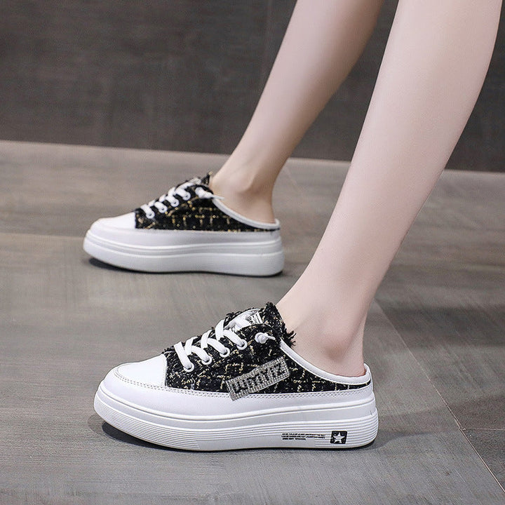 Damen Sportliche Sneaker mit modernem Schachbrettmuster und rutschfester Sohle Drune