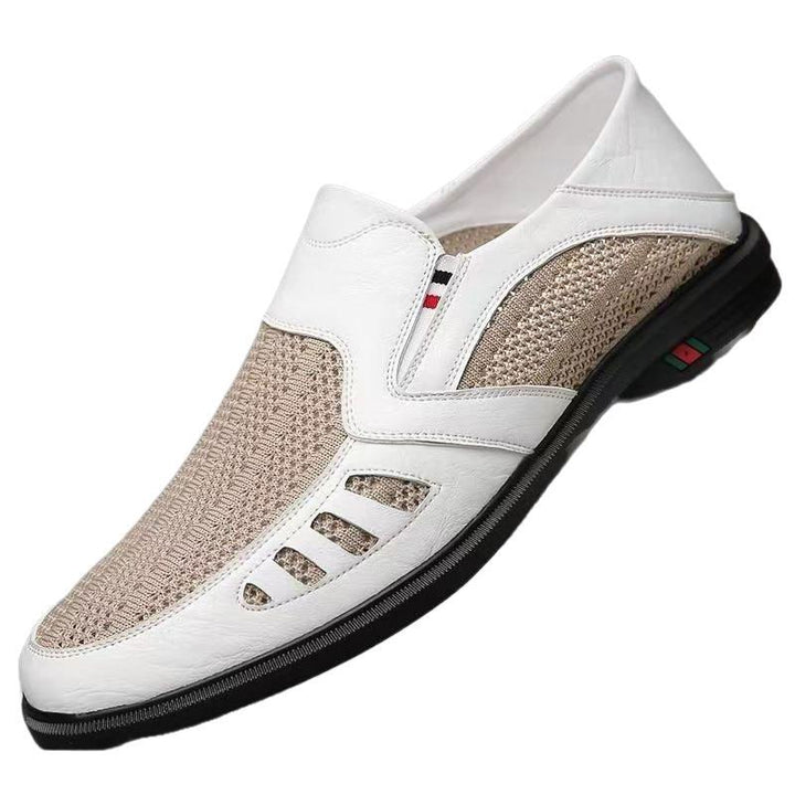 Herren Atmungsaktive Slipper aus Leder Drune
