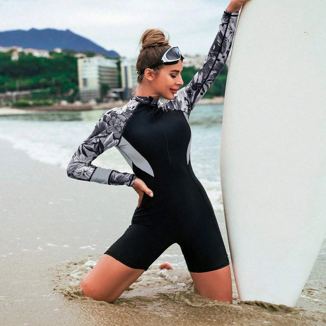 Damen Neopren-Surfenanzug mit langem Arm und stylischen Details Drune