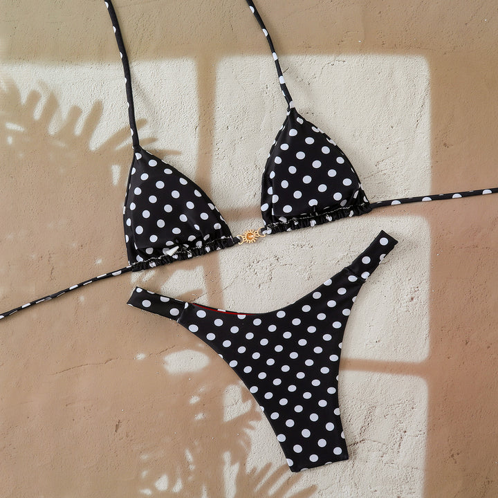 Damen Designer-Bikini mit Leopardenmuster und raffinierten Details Drune