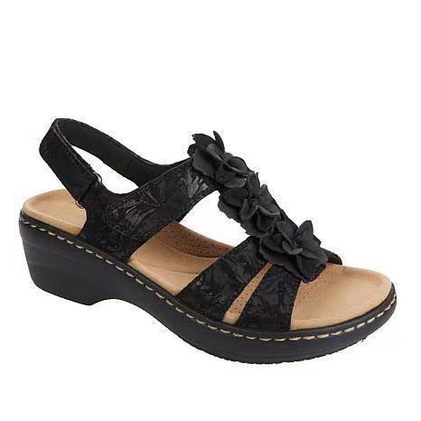 Damen Komfortable Riemchen-Sandalen mit dekorativen Faltendesign Drune