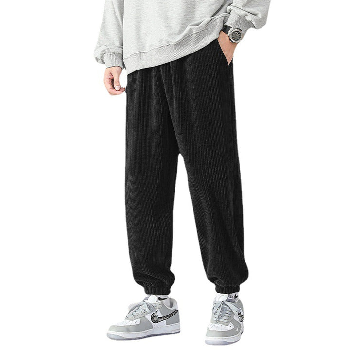 Herren Weiche Cord-Jogginghose im Relaxed-Fit mit elastischem Bund und Bündchen Drune