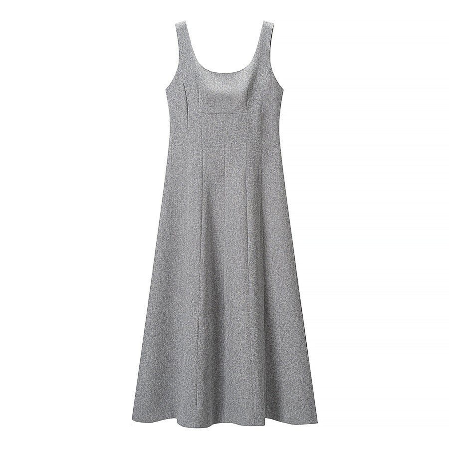 Damen Elegantes zweiteiliges Wollmisch-Kostüm mit tailliertem Kurzblazer und ausgestelltem Midirock Drune