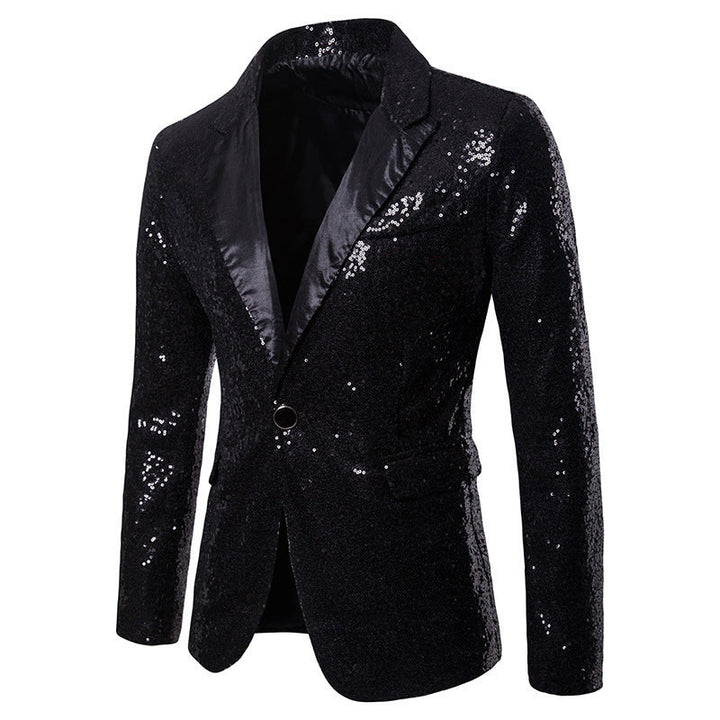 Herren glamouröser Pailletten Blazer Drune