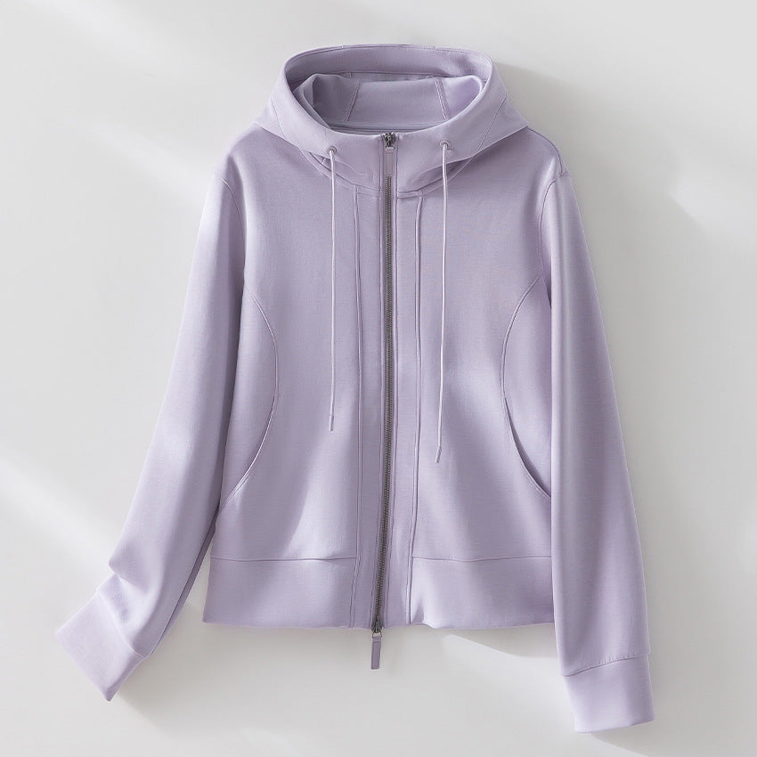 Damen Kapuzen-Performance-Zipjacke mit Reißverschluss und seitlichen Eingriffstaschen Drune
