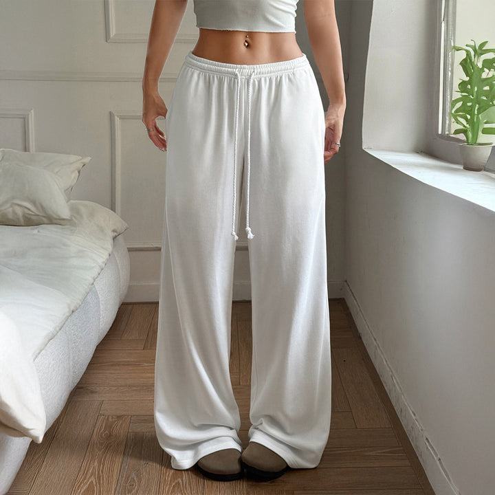 Damen Weitgeschnittene Loungehose mit elastischem Bund Drune