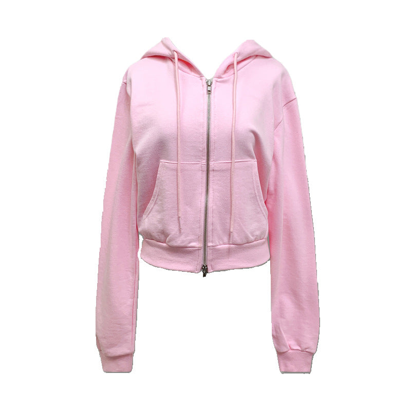 Damen Crop-Hoodie und Weitbeinige Jogginghose Set Drune