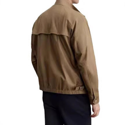Herren Kurzblouson im Military-Style aus technischem Baumwollmischgewebe mit Stehkragen und verdeckter Reißverschlussblende Drune