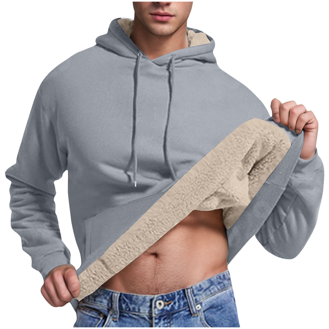 Herren Fleece-Kapuzenpullover mit innenliegendem Kuschelfutter Drune