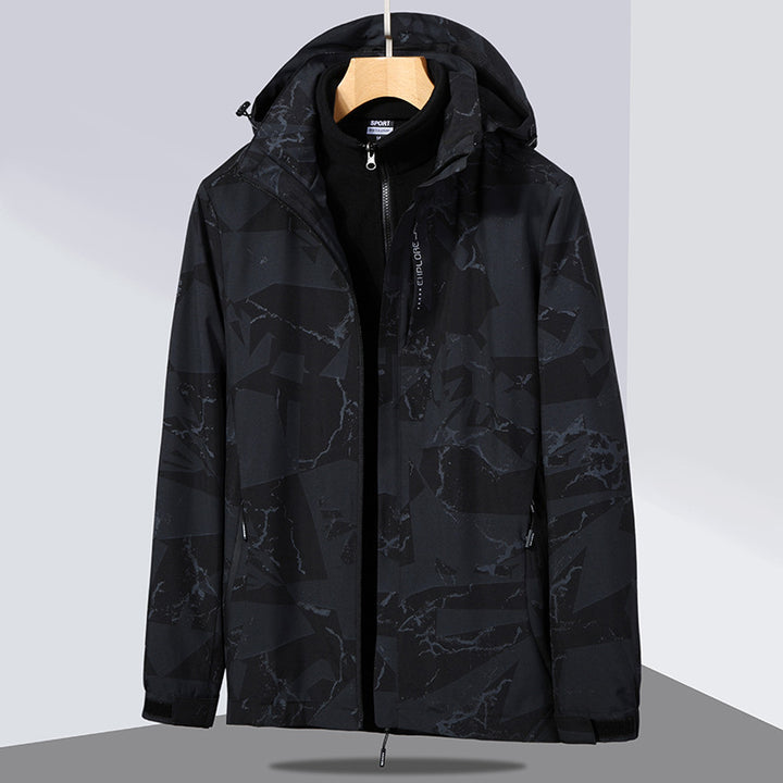 Damen zweilagige Softshelljacke mit abnehmbarer Fleece-Innenjacke und Kapuze Drune