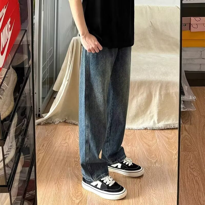 Herren Modische Weite Jeans Drune