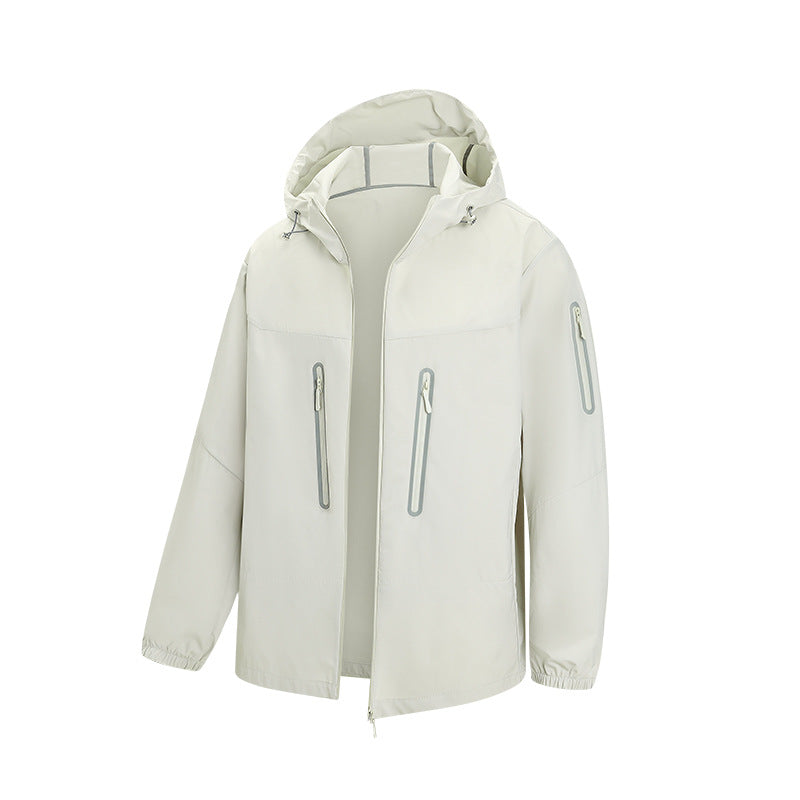 Herren Packbare Technical-Softshelljacke mit Kapuze, getapten Reißverschlüssen und Brusttaschen Drune