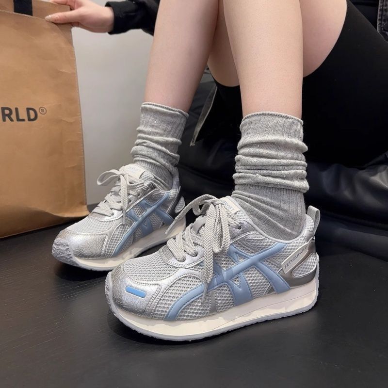Damen Leichte Freizeit‑Sneaker mit Netzstruktur, stoßdämpfender EVA‑Zwischensohle und Overlay‑Design Drune