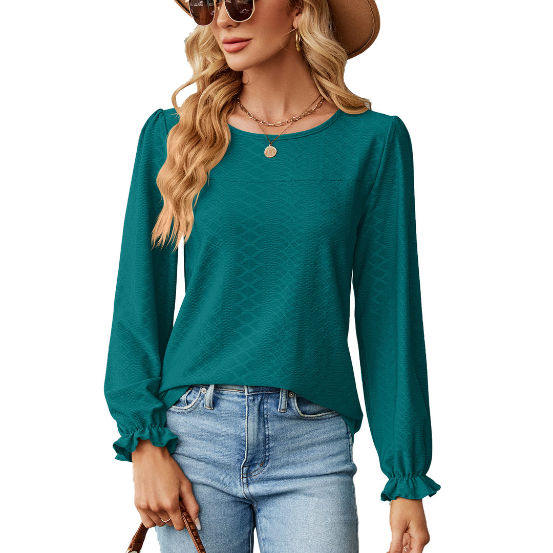 Damen Blusenshirt mit Raffungen und elegantem Strukturdesign Drune