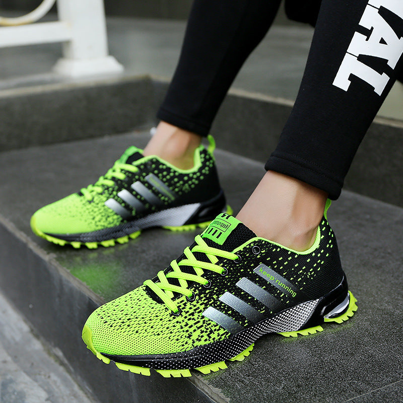 Herren leichte Strick-Running-Sneaker mit integrierter Fersen-Luftkammer und griffiger Trailsohle Drune