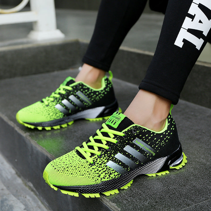 Herren leichte Strick-Running-Sneaker mit integrierter Fersen-Luftkammer und griffiger Trailsohle Drune