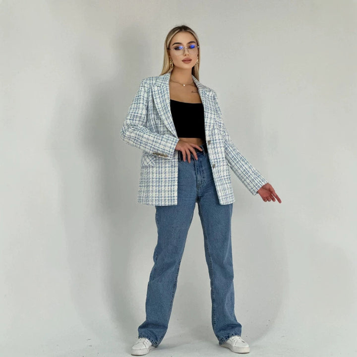 Damen Elegante Klassische Blazerjacke
