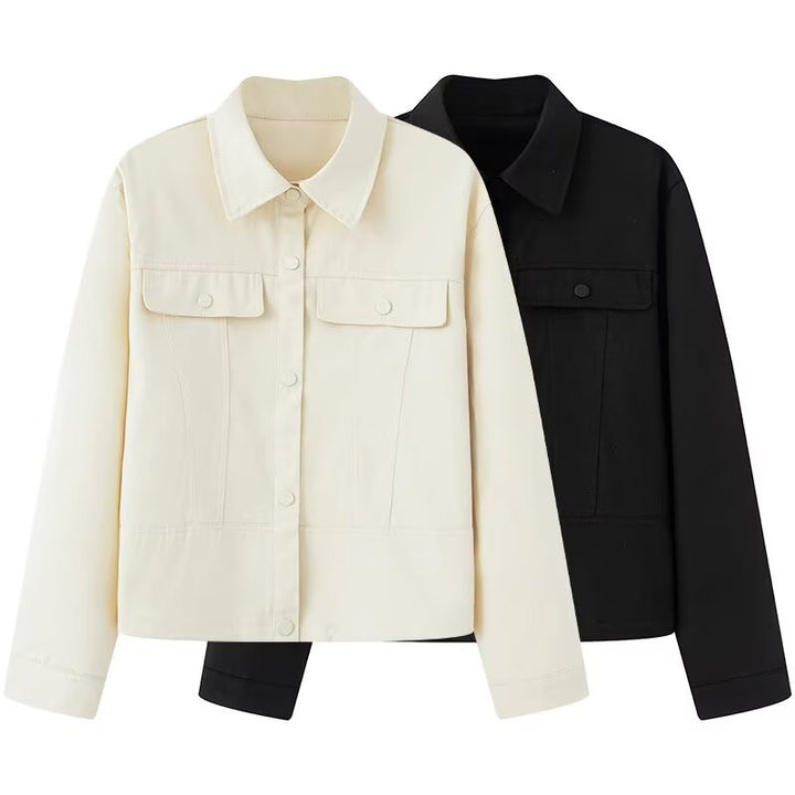 Damen nan leichtes Canvas Fieldjacket mit taillierten Abnähern, aufgesetzten Pattentaschen und verdeckter Druckknopfleiste Drune