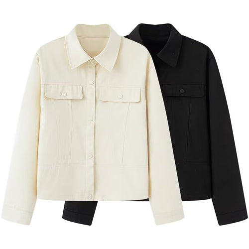 Damen nan leichtes Canvas Fieldjacket mit taillierten Abnähern, aufgesetzten Pattentaschen und verdeckter Druckknopfleiste Drune