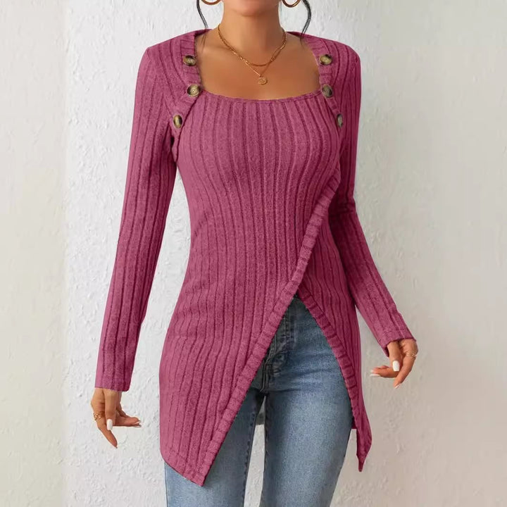 Damen Langarmshirt mit ausgefallenem Schnitt Drune