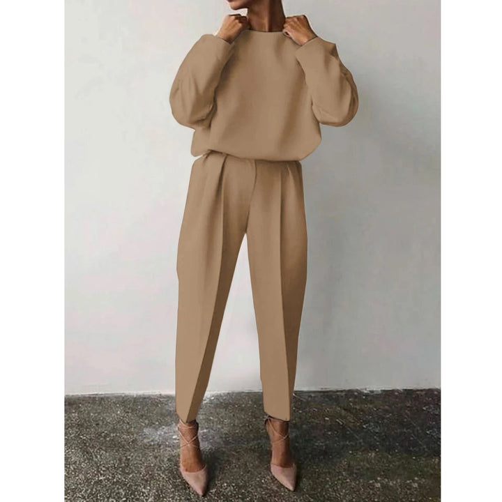Damen Modischer Jumpsuit mit weitem Schnitt und eleganten Puffärmeln Drune