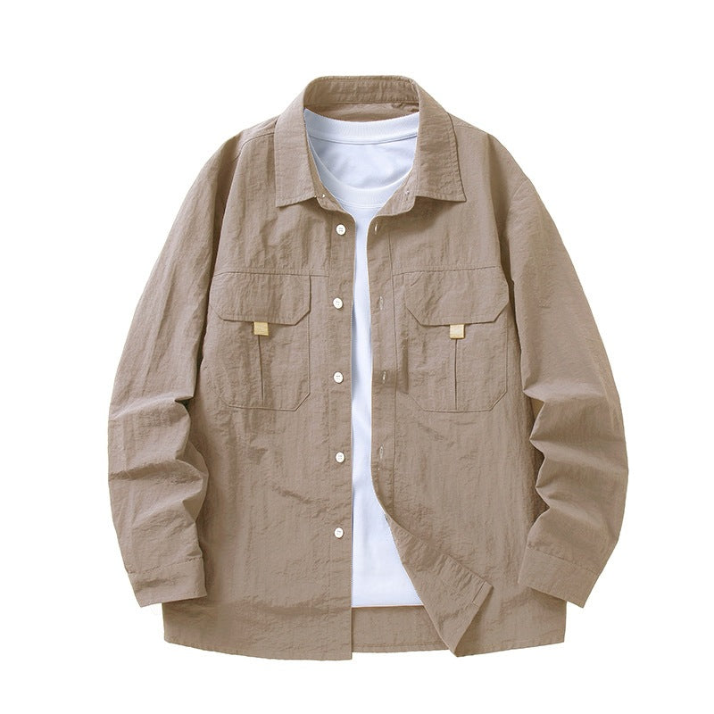 Herren Trendige und lässige Utility-Hemdjacke Drune