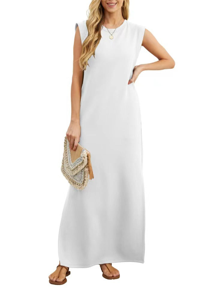 Damen Maxikleid aus atmungsaktivem Baumwollmaterial Drune