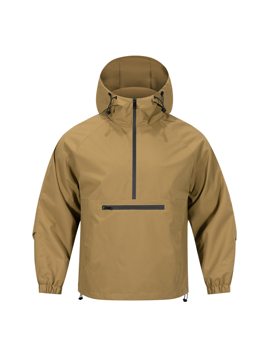 Herren Wind- und Wasserabweisende Anorak-Pulloverjacke mit Halbreißverschluss und Kängurutasche Drune