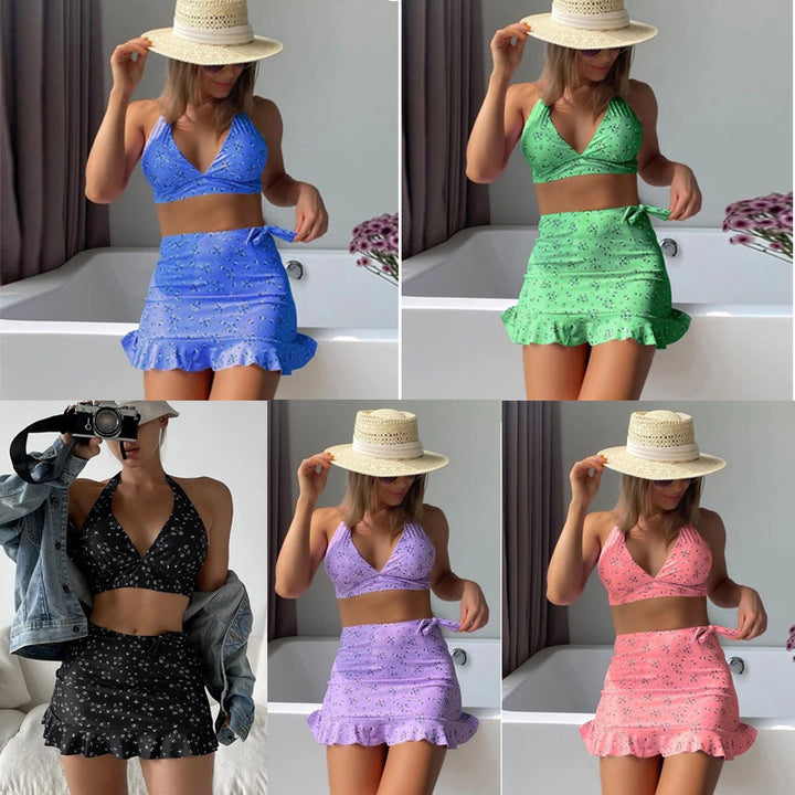 Damen Bikiniset mit verspieltem Rock-Design Drune
