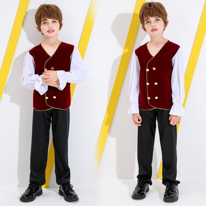 Jungen-Märchenkostüm mit detailverliebt Shirt und Hose Drune