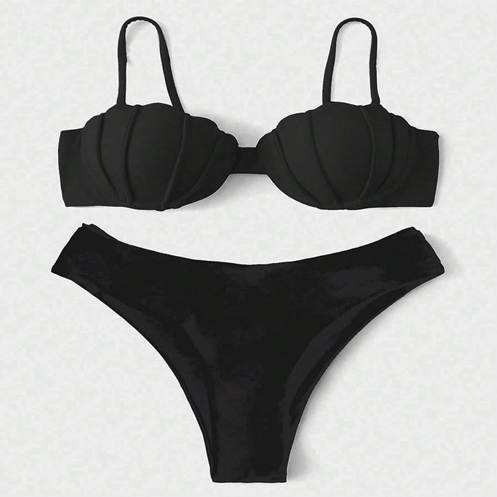 Damen Push-Up Bikini mit elegantem Muscheldesign Drune