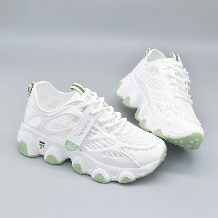 Damen Sportliche Sneakers mit atmungsaktivem Netzmaterial und dämpfender Sohle Drune