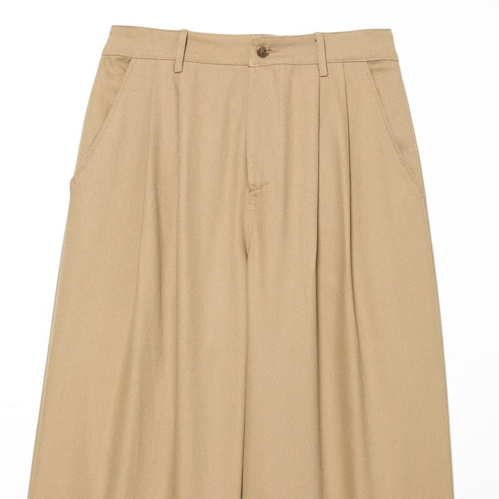 Damen Weite High-Waist Bundfaltenhose Drune