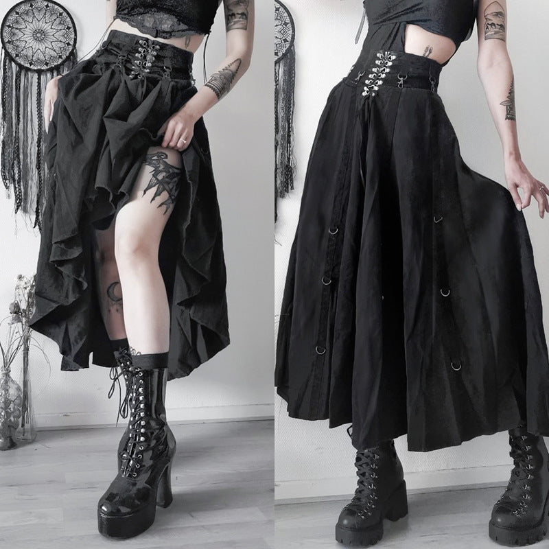 Damen figurbetonte Bluse mit Rüschendetails und Schnürung Drune