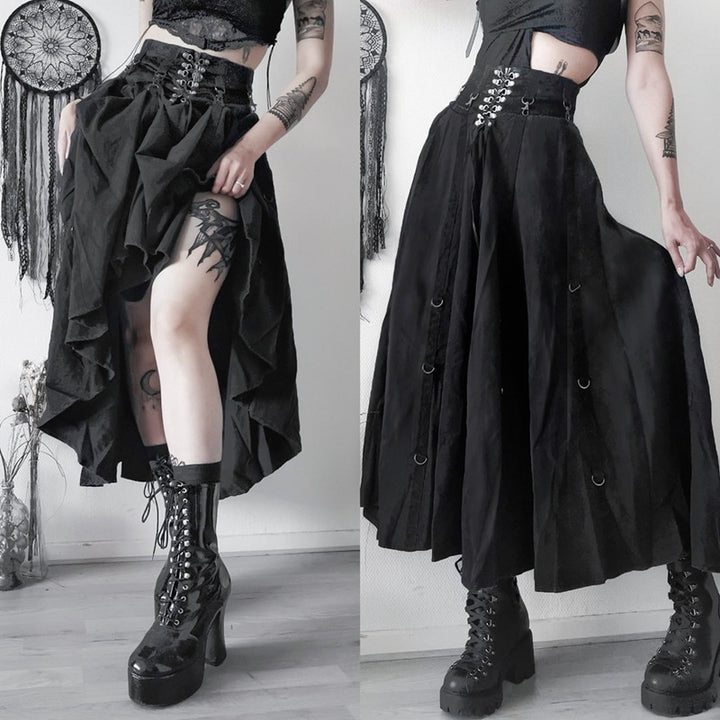 Damen figurbetonte Bluse mit Rüschendetails und Schnürung Drune