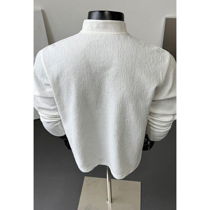 Herren Hochwertiger langärmeliger Pullover mit Knopfleiste Drune