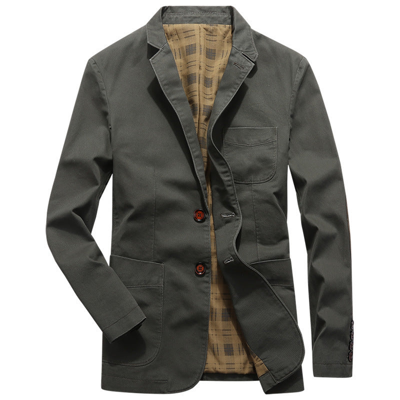 Herren Sakko im Field‑Stil aus Premium‑Canvas mit aufgesetzten Taschen Drune
