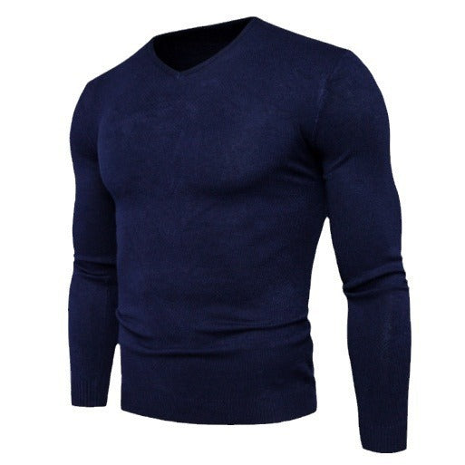 Herren feiner V-Ausschnitt Pullover aus hochwertiger Baumwolle Drune