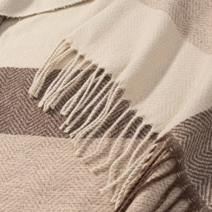 Damen eleganter und kuscheliger Poncho mit modischem Muster Drune